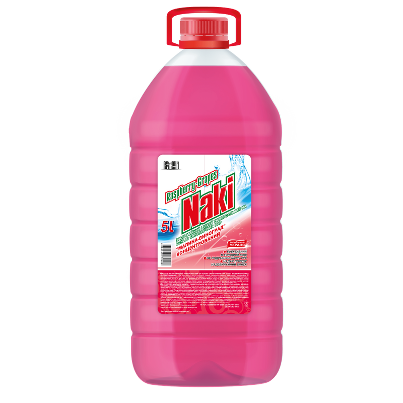 Гель для ручного миття посуду NAKI Малина-виноград, 5л